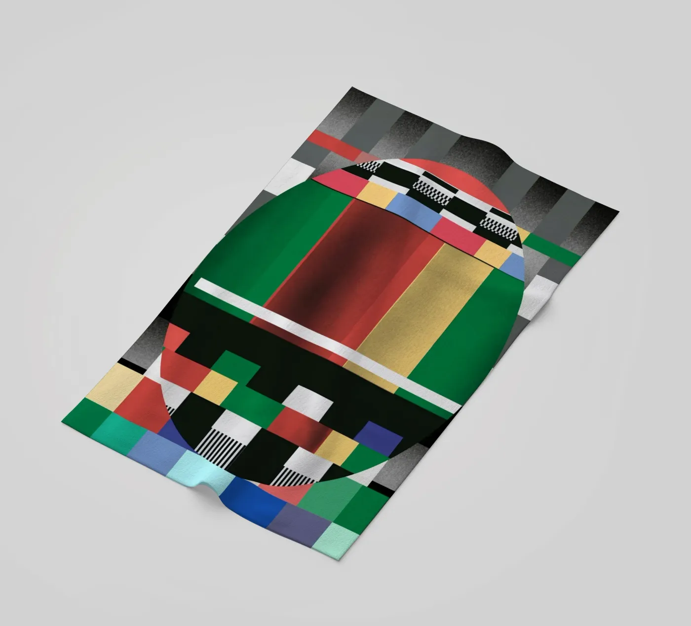 Glitches pattern 03 Strandtuch von Little Dean