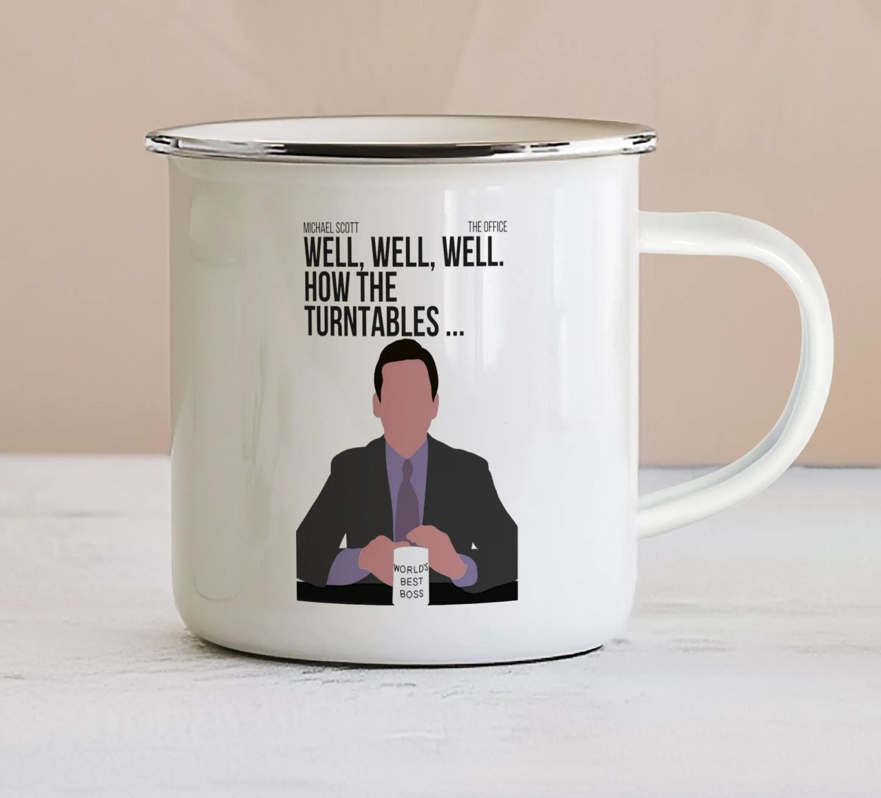 Michael Scott Quote tazza in smalto da Attaboy Dsgn