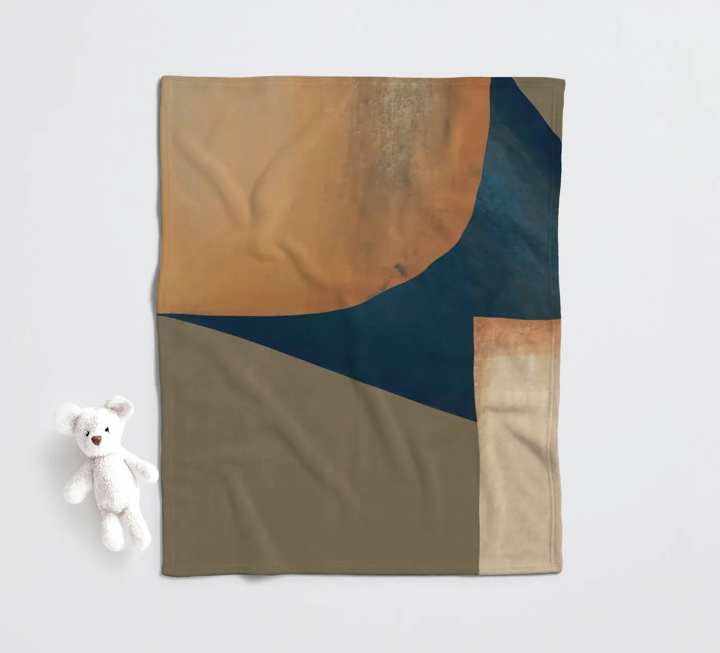 Textured composition fleece blanket by Little Dean