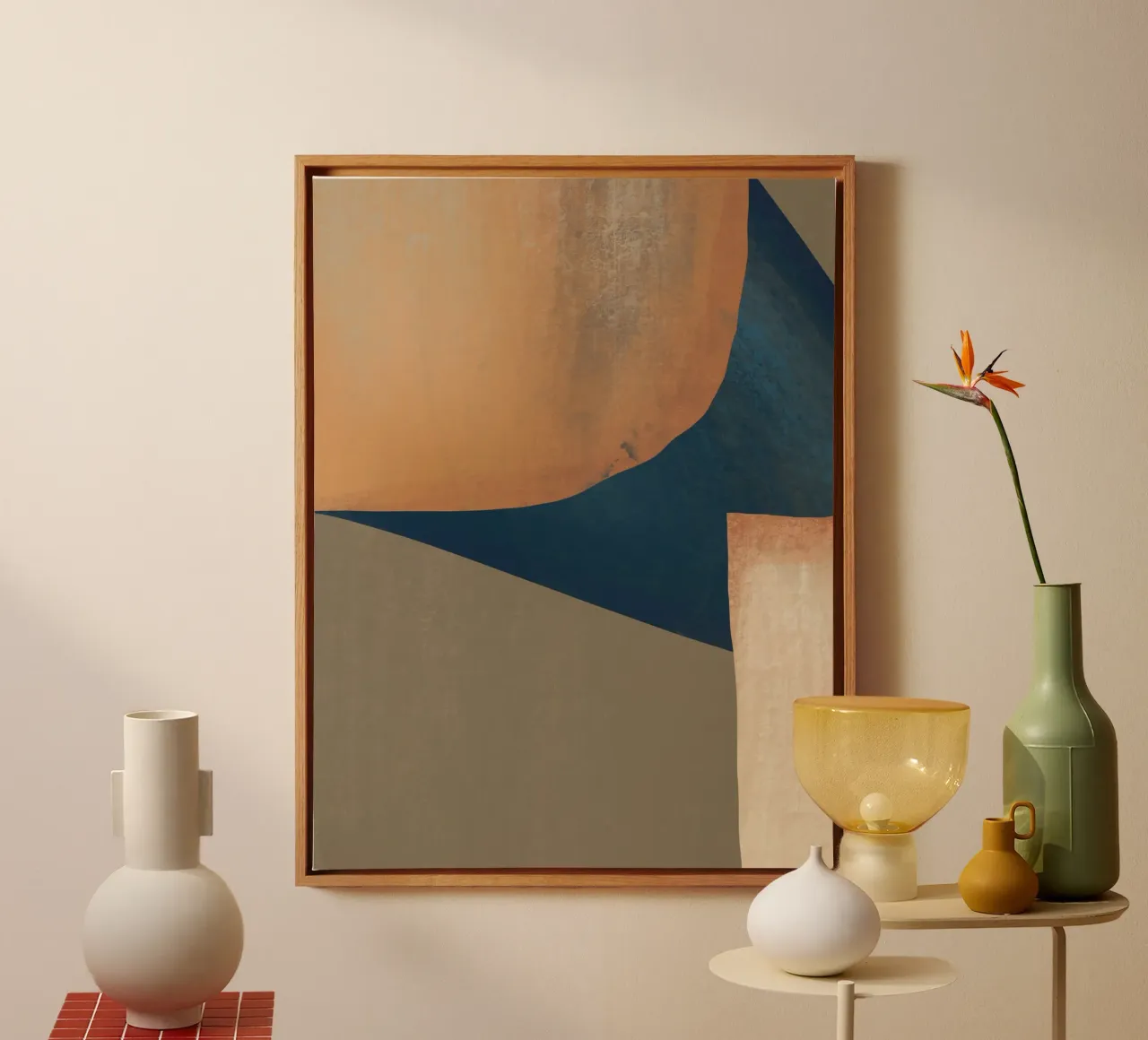 Composizione strutturata tela con Cornice a cassetta da Little Dean