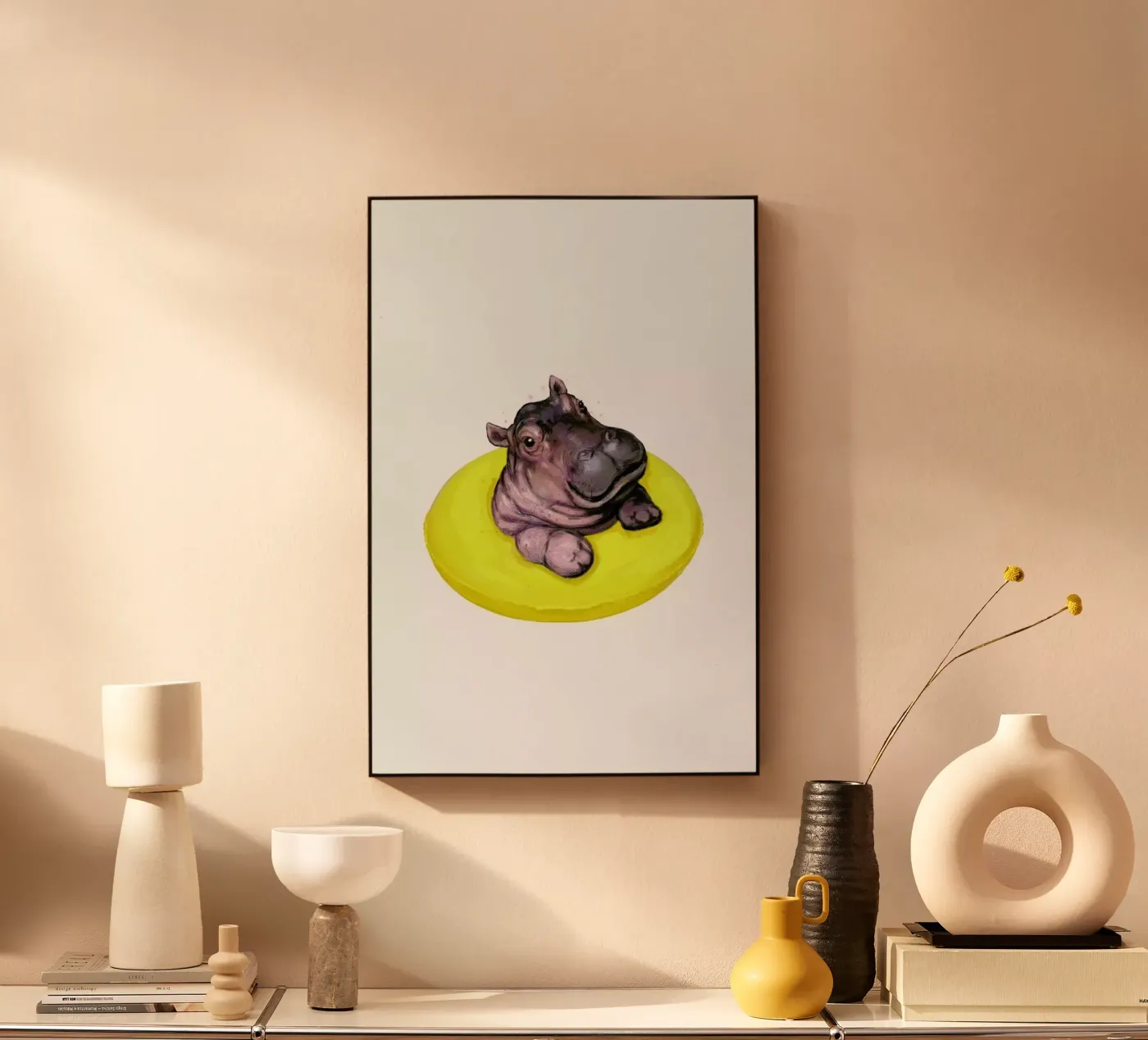 Happy Hippo plexiglass da Laura Graves