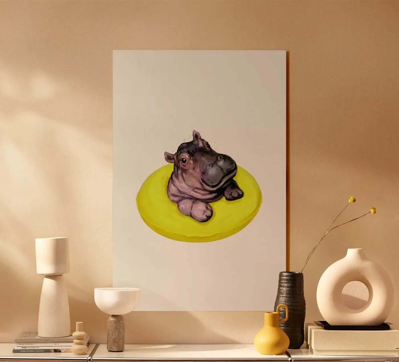 Happy Hippo plexiglass da Laura Graves