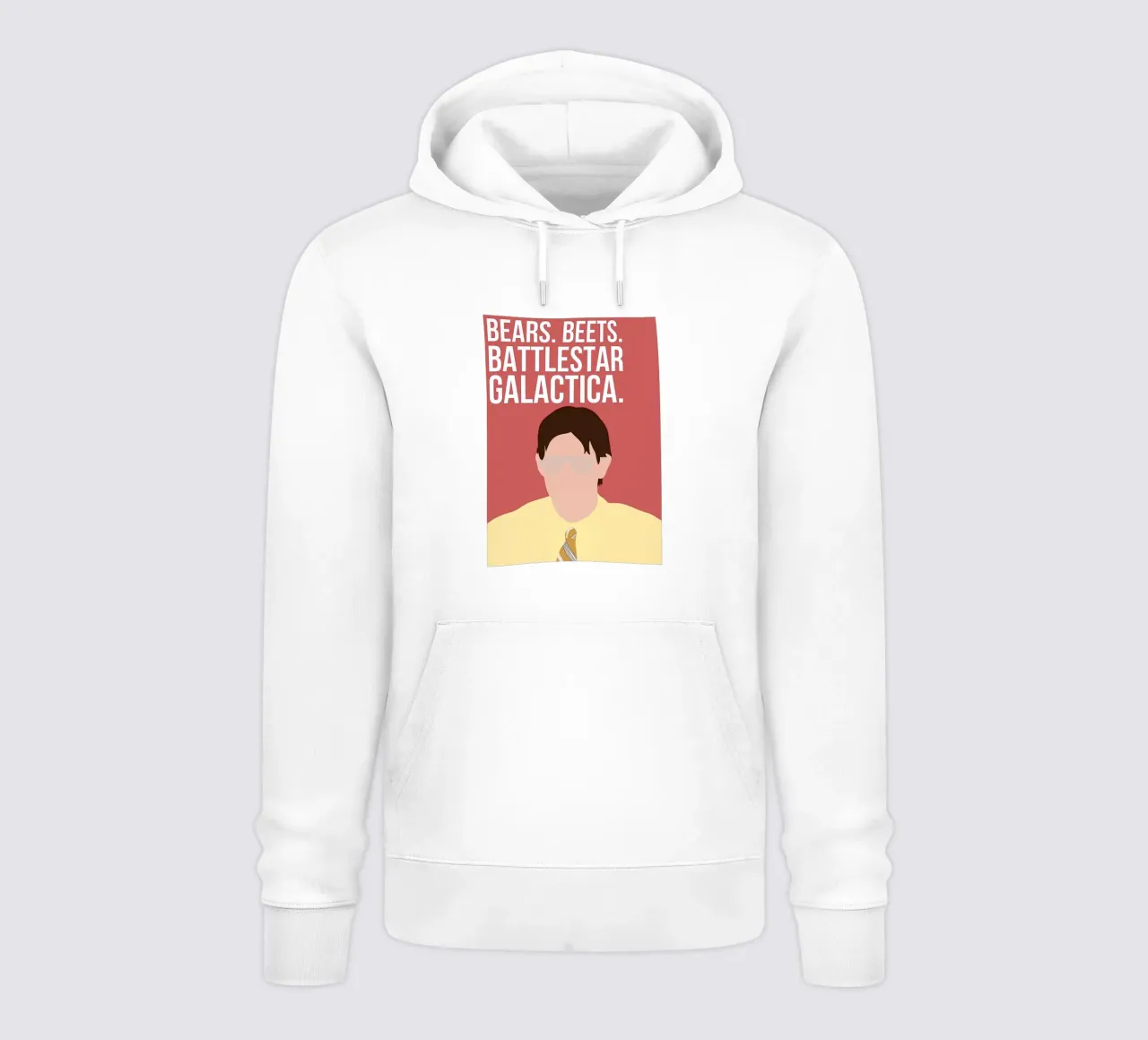 Bears. Beets. Battlestar Galactica felpa con cappuccio da Attaboy Dsgn