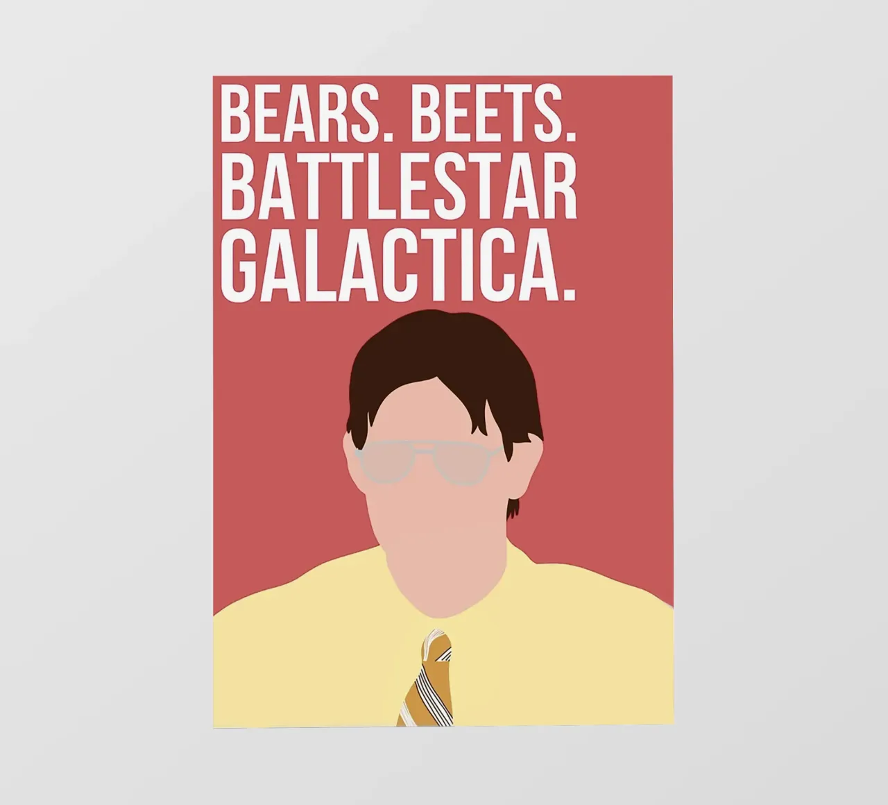 Bears. Beets. Battlestar Galactica pellicola backlit da Attaboy Dsgn