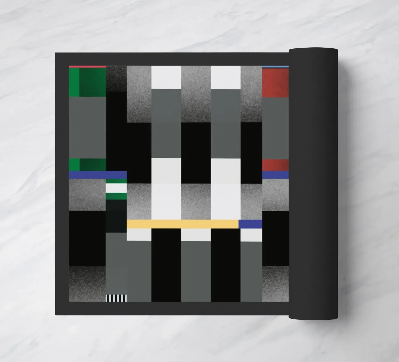 Glitches pattern 04 doormat by Little Dean