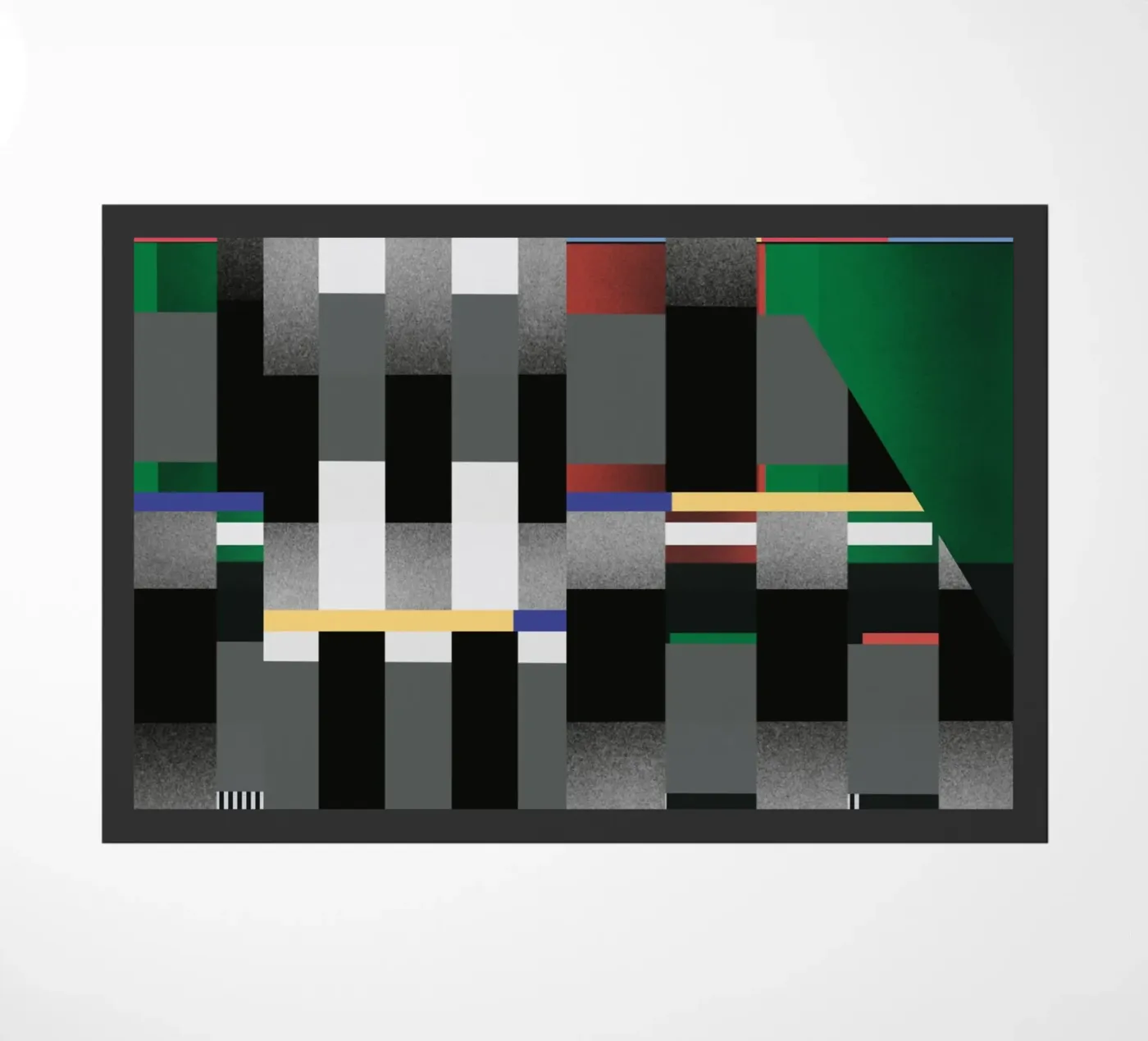 Glitches pattern 04 doormat by Little Dean