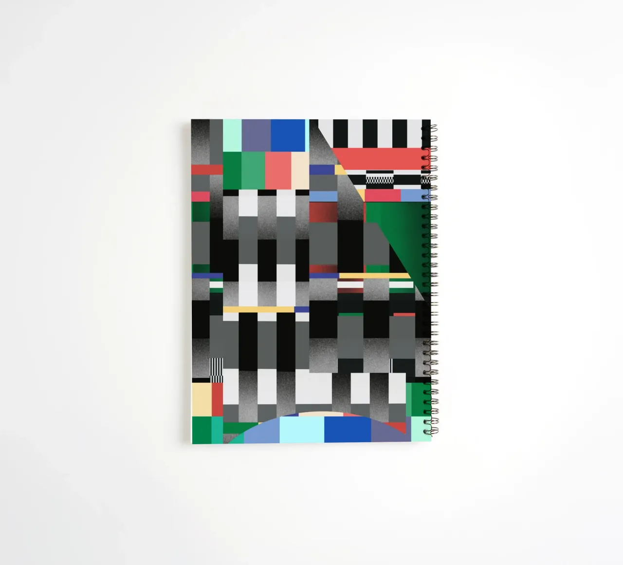 Glitches pattern 04 spiral notebook by Little Dean