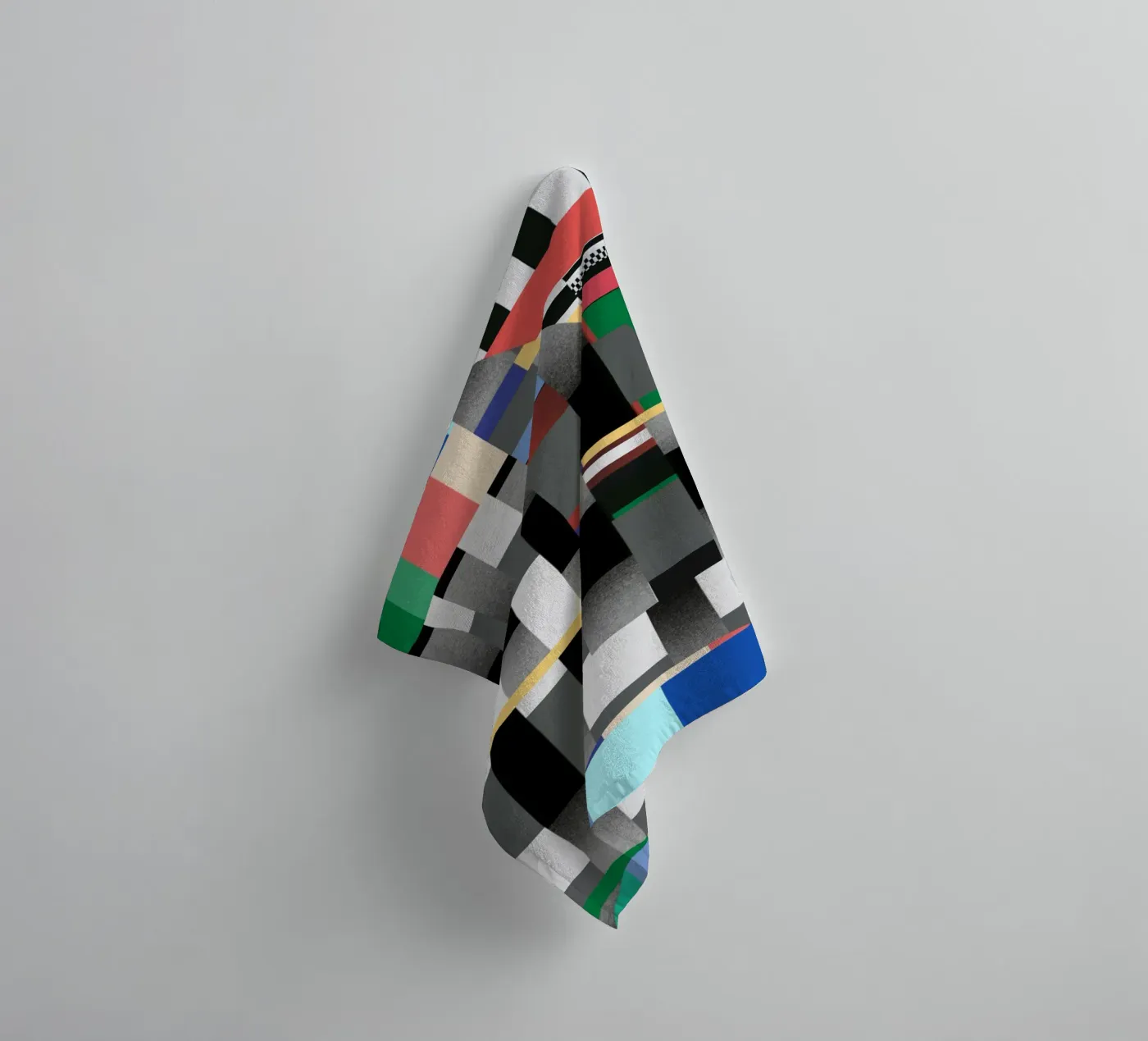 Glitches pattern 04 towel by Little Dean