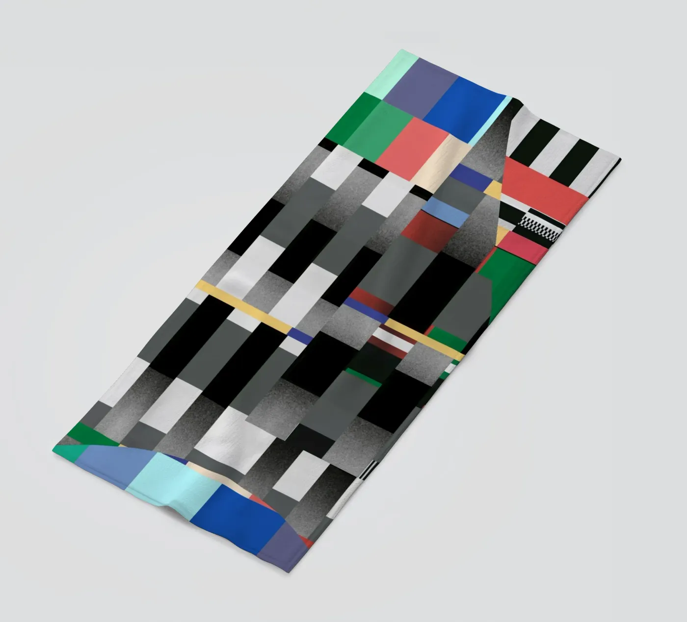 Glitches pattern 04 strandhanddoek van Little Dean