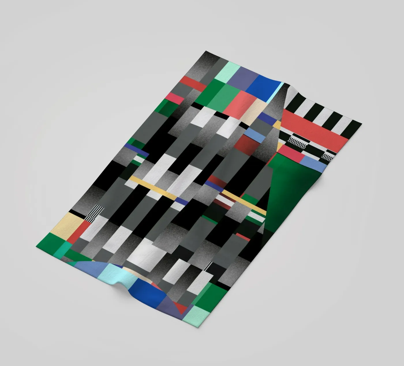 Glitches pattern 04 strandhanddoek van Little Dean