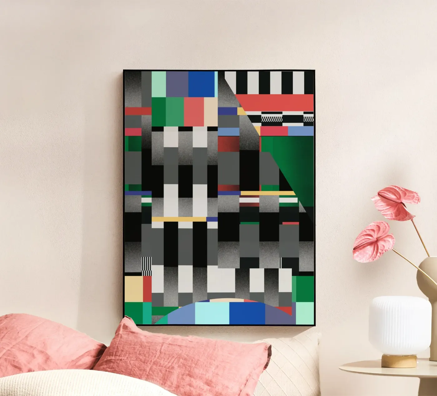 Glitches Muster 04 Acryl-Glas von Little Dean