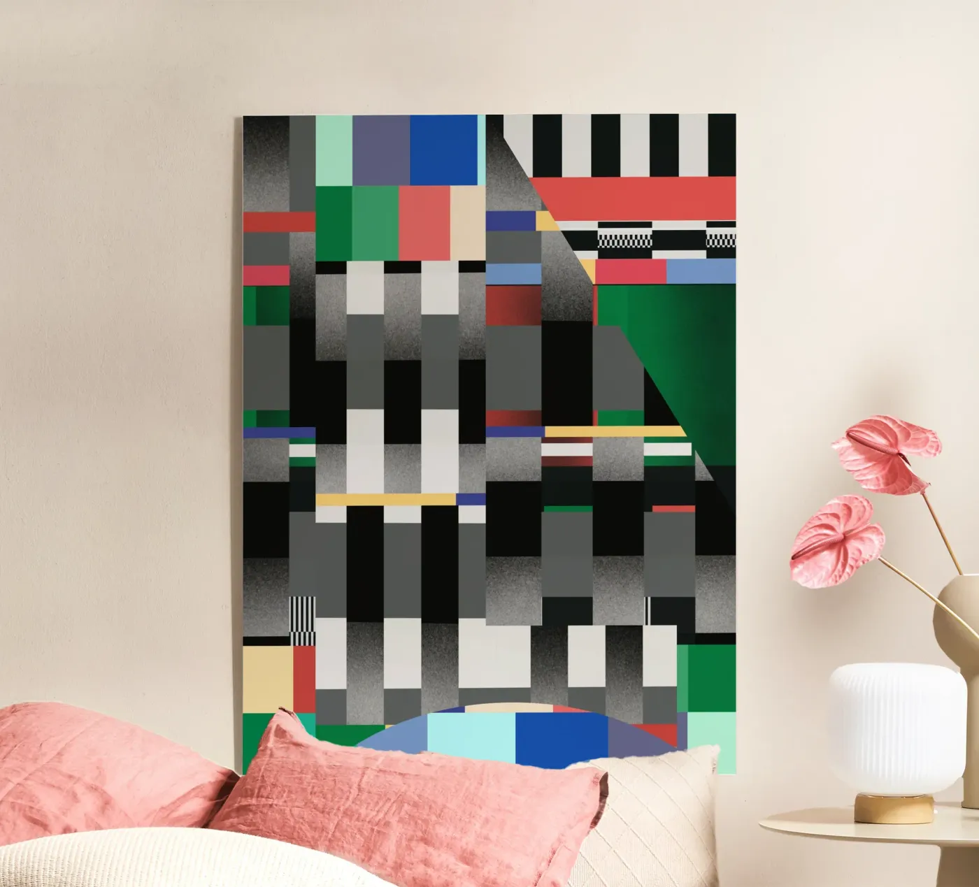 Glitches Muster 04 Acryl-Glas von Little Dean