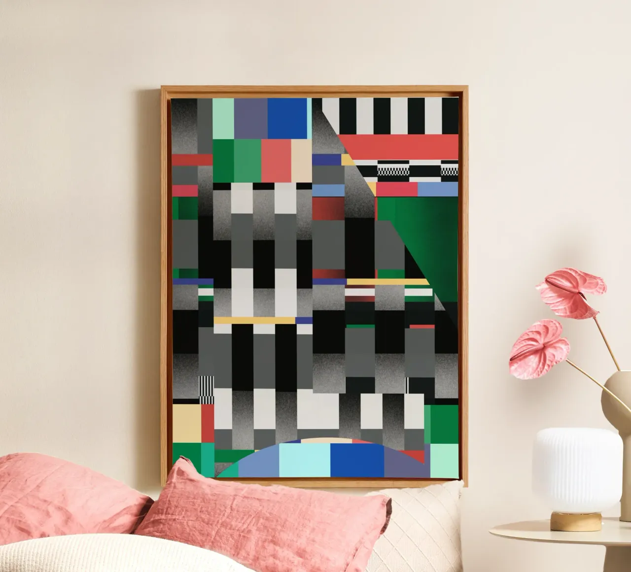 Glitches pattern 04 canvas by Little Dean