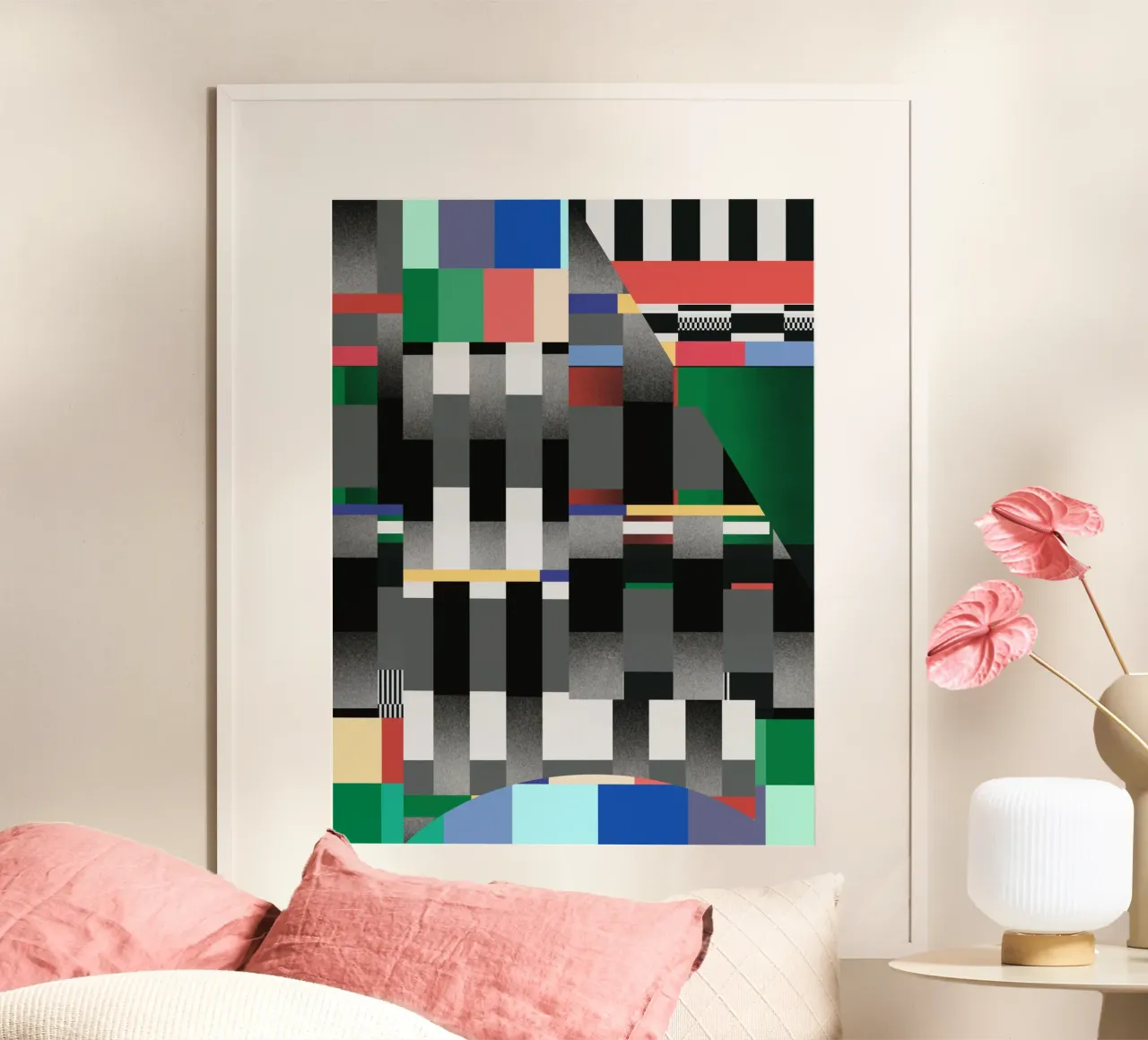 Glitches pattern 04 poster by Little Dean