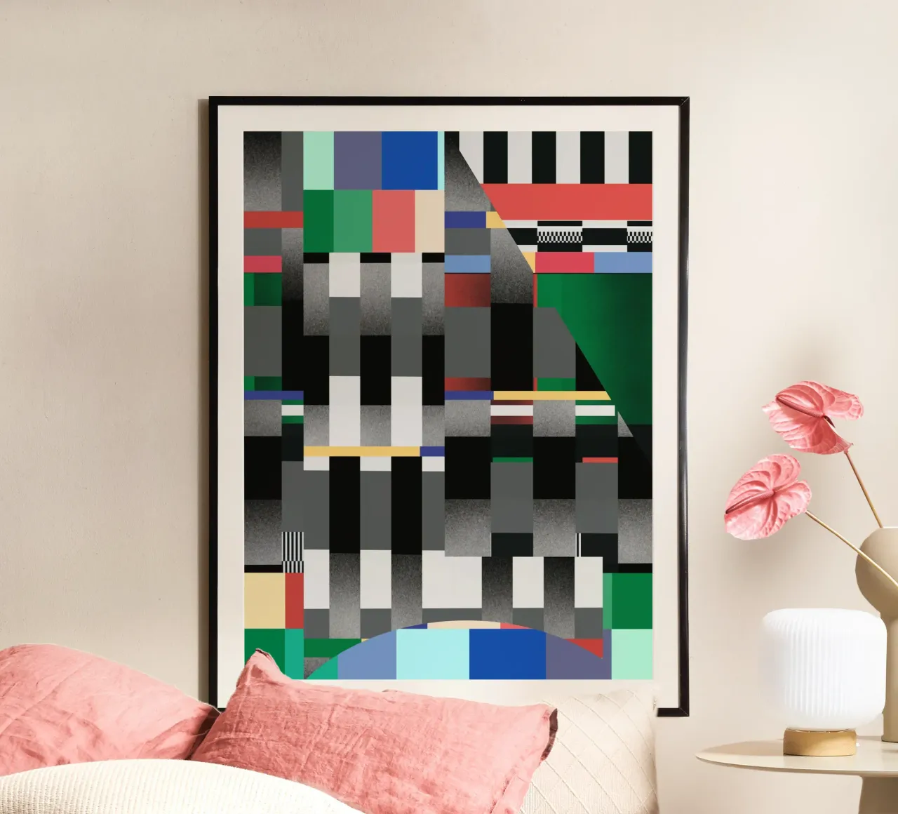Glitches pattern 04 poster by Little Dean