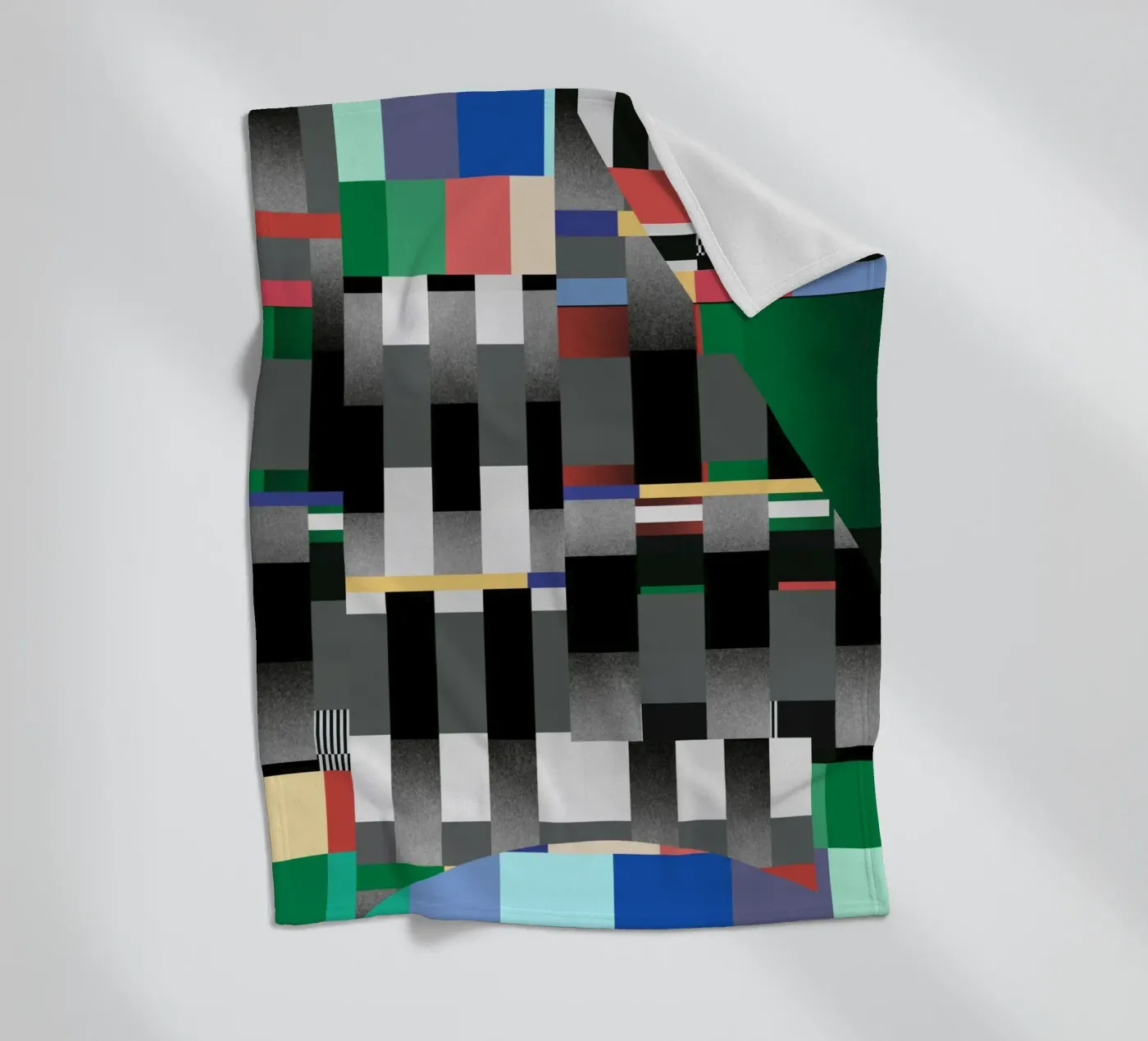 Glitches Muster 04 Fleecedecke von Little Dean