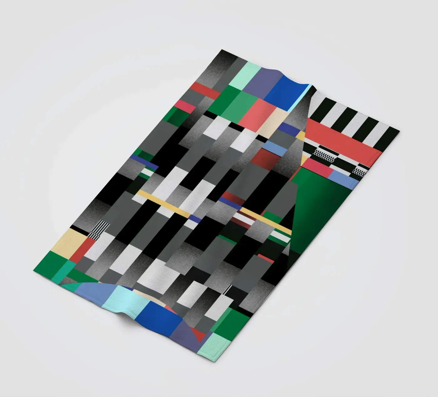 Glitches Muster 04 Fleecedecke von Little Dean