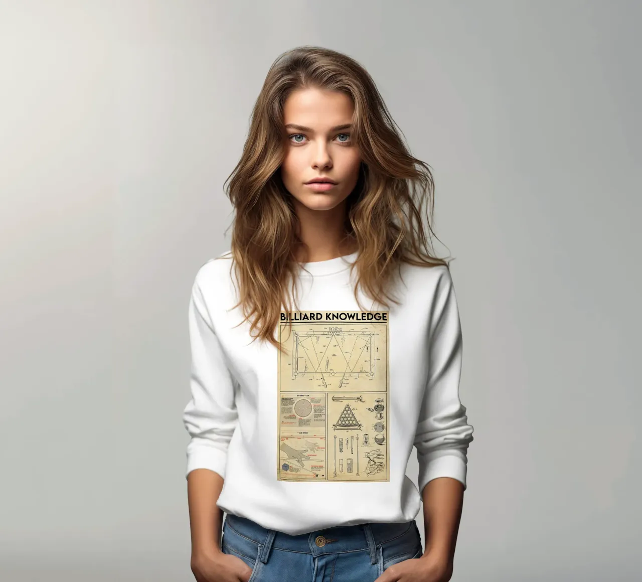 Poster sulla conoscenza del biliardo felpa da Maritiknowled