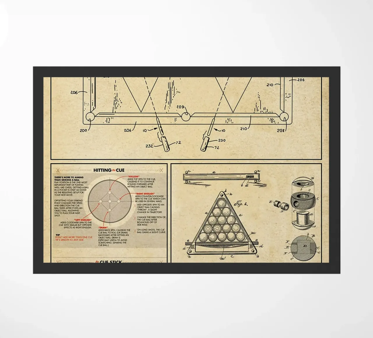 Billiard Knowledge Poster doormat by Maritiknowled