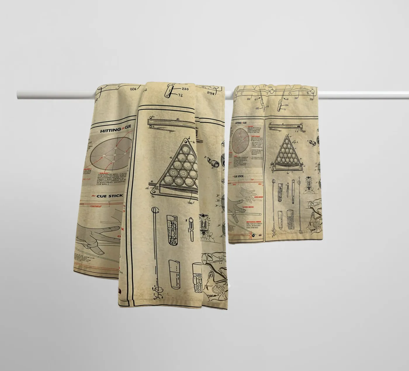 Billiard Knowledge Poster towel by Maritiknowled