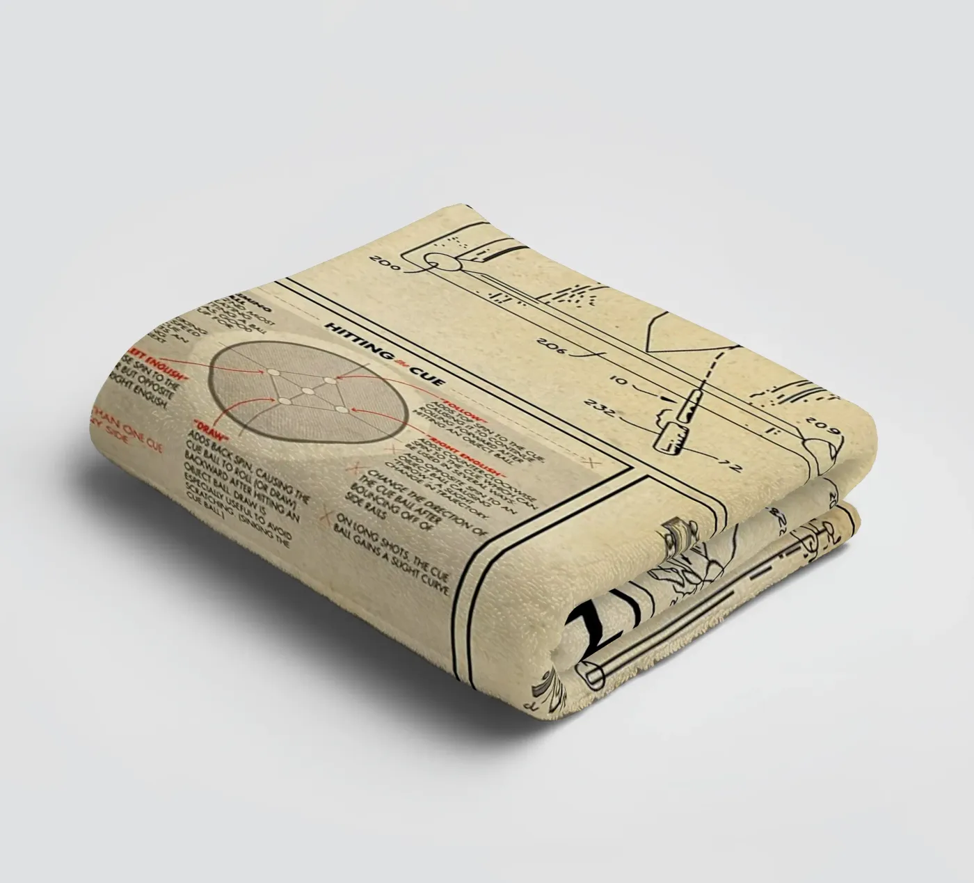 Billiard Knowledge Poster towel by Maritiknowled
