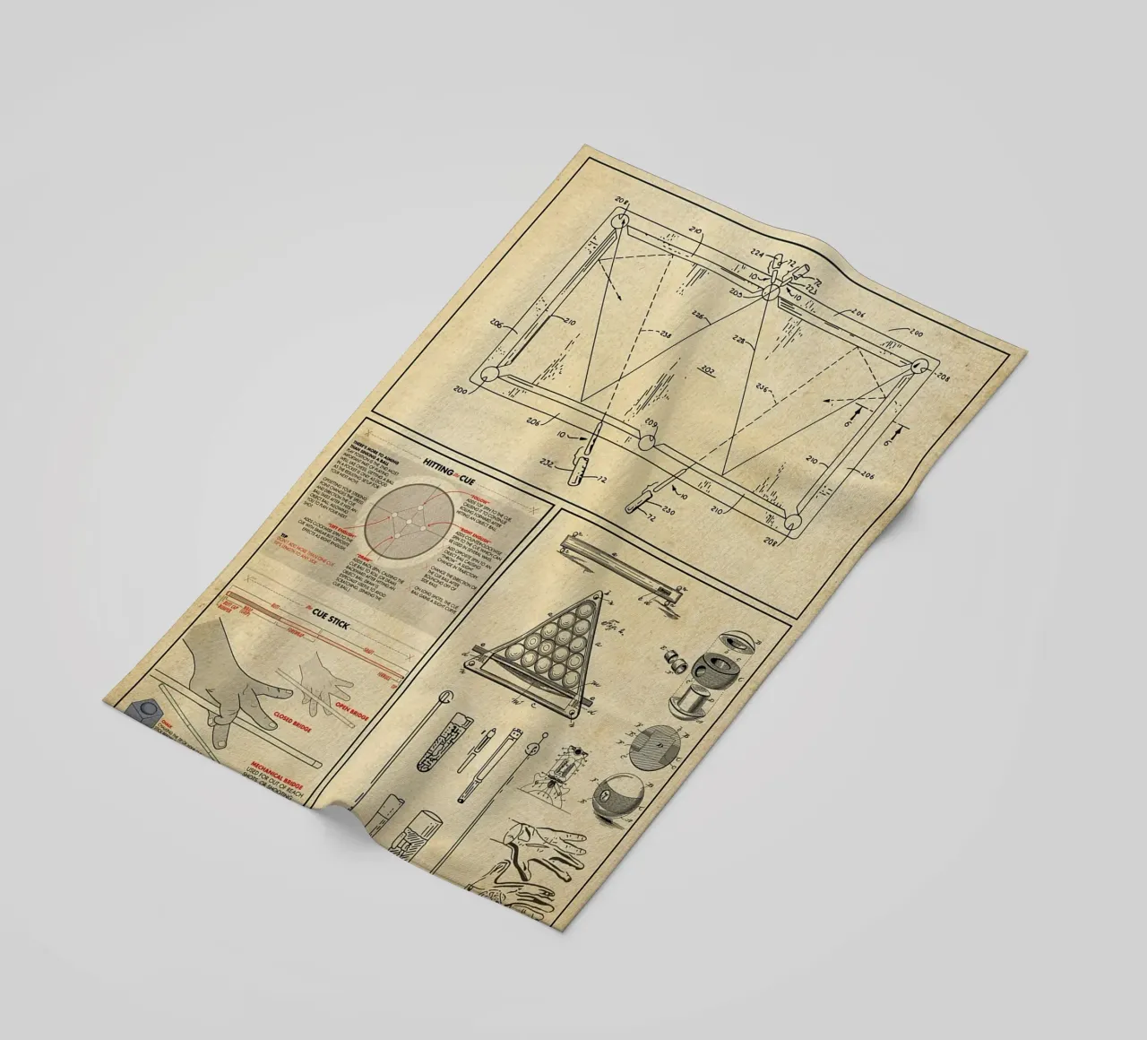 Poster sulla conoscenza del biliardo telo mare da Maritiknowled