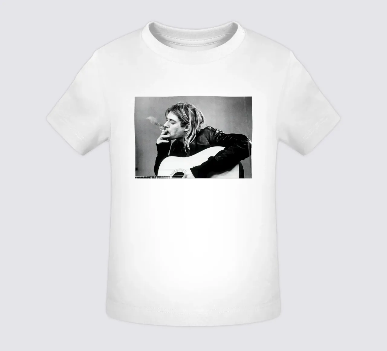 Kurt Cobain Classico B&N maglietta neonato da Beth Pop Culture