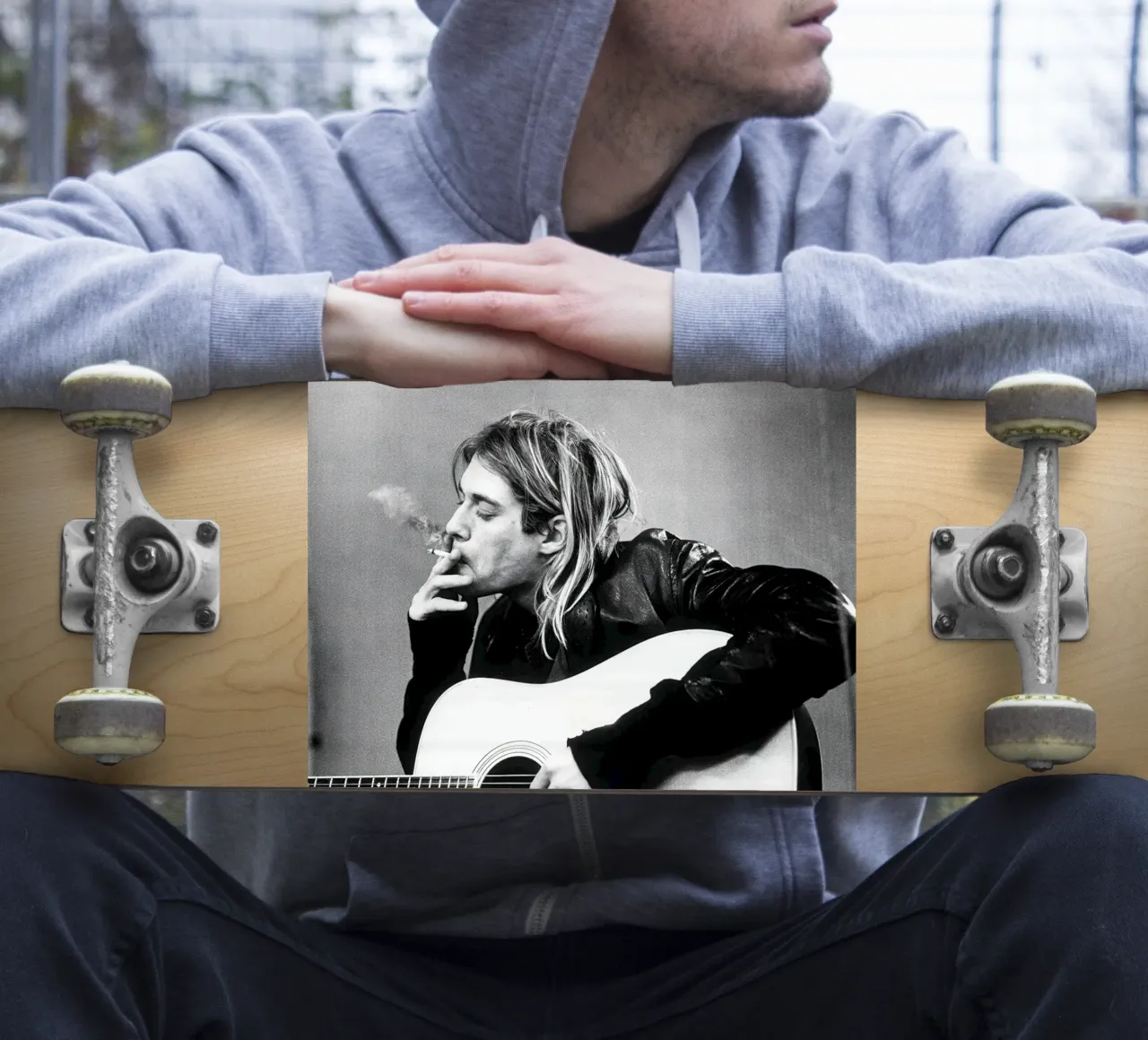 Kurt Cobain Classico B&N adesivo da Beth Pop Culture