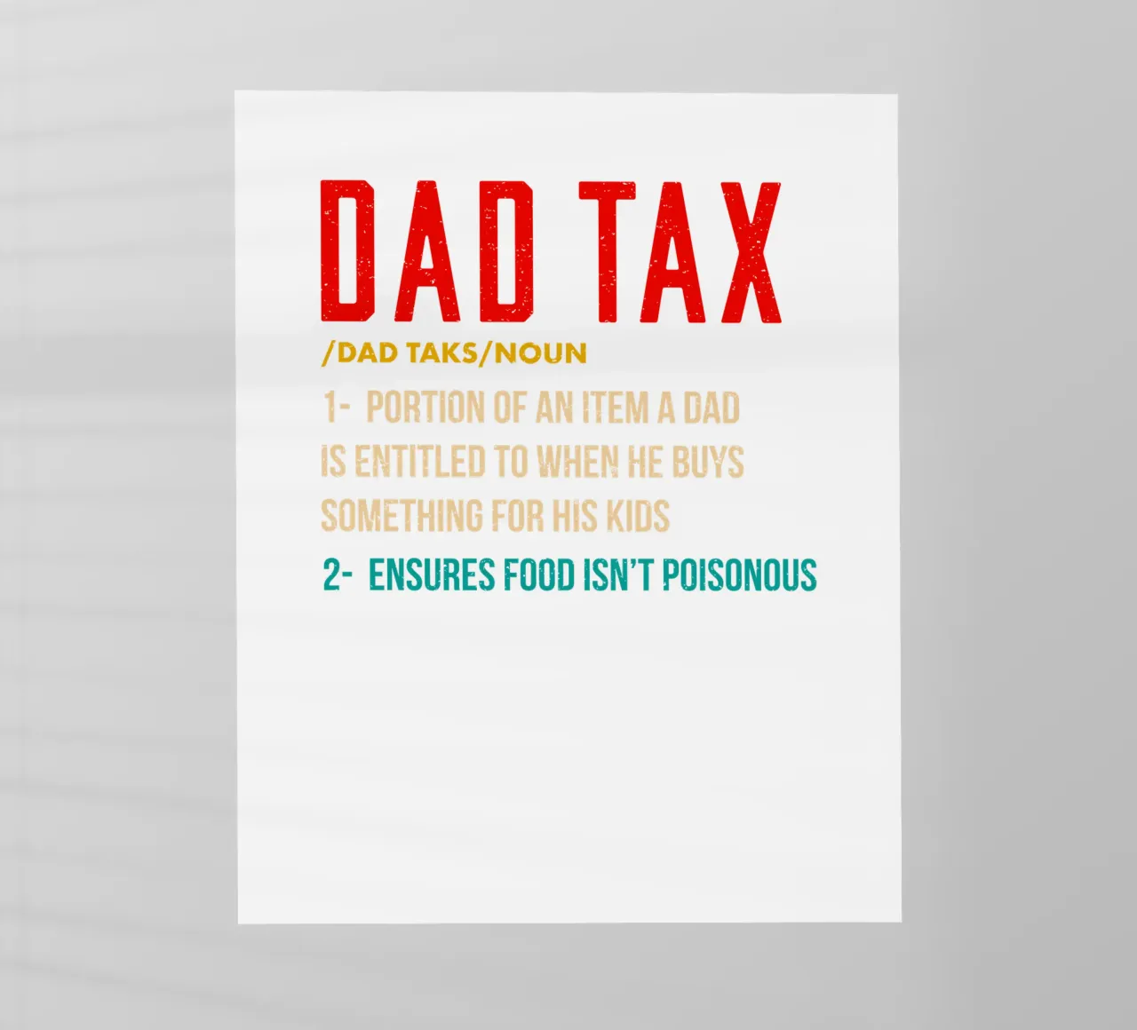 Dad Tax pellicola backlit da edsonramosart