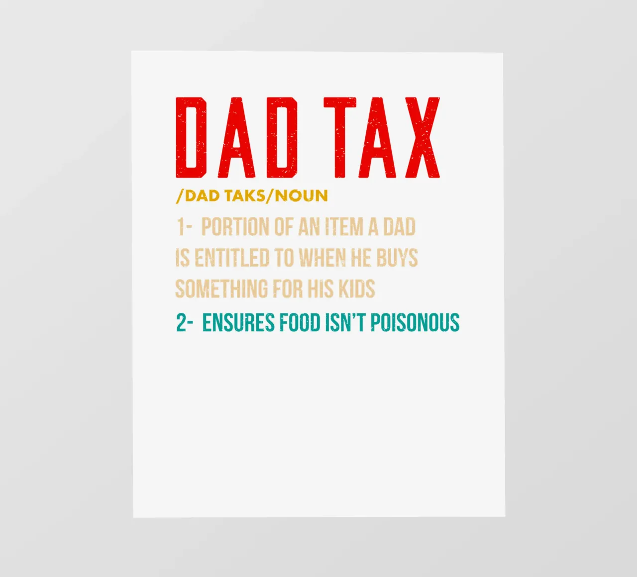 Dad Tax telo in pvc da edsonramosart