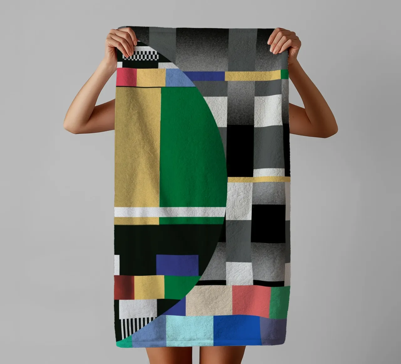 Modello Glitches 05 asciugamano da bagno da Little Dean