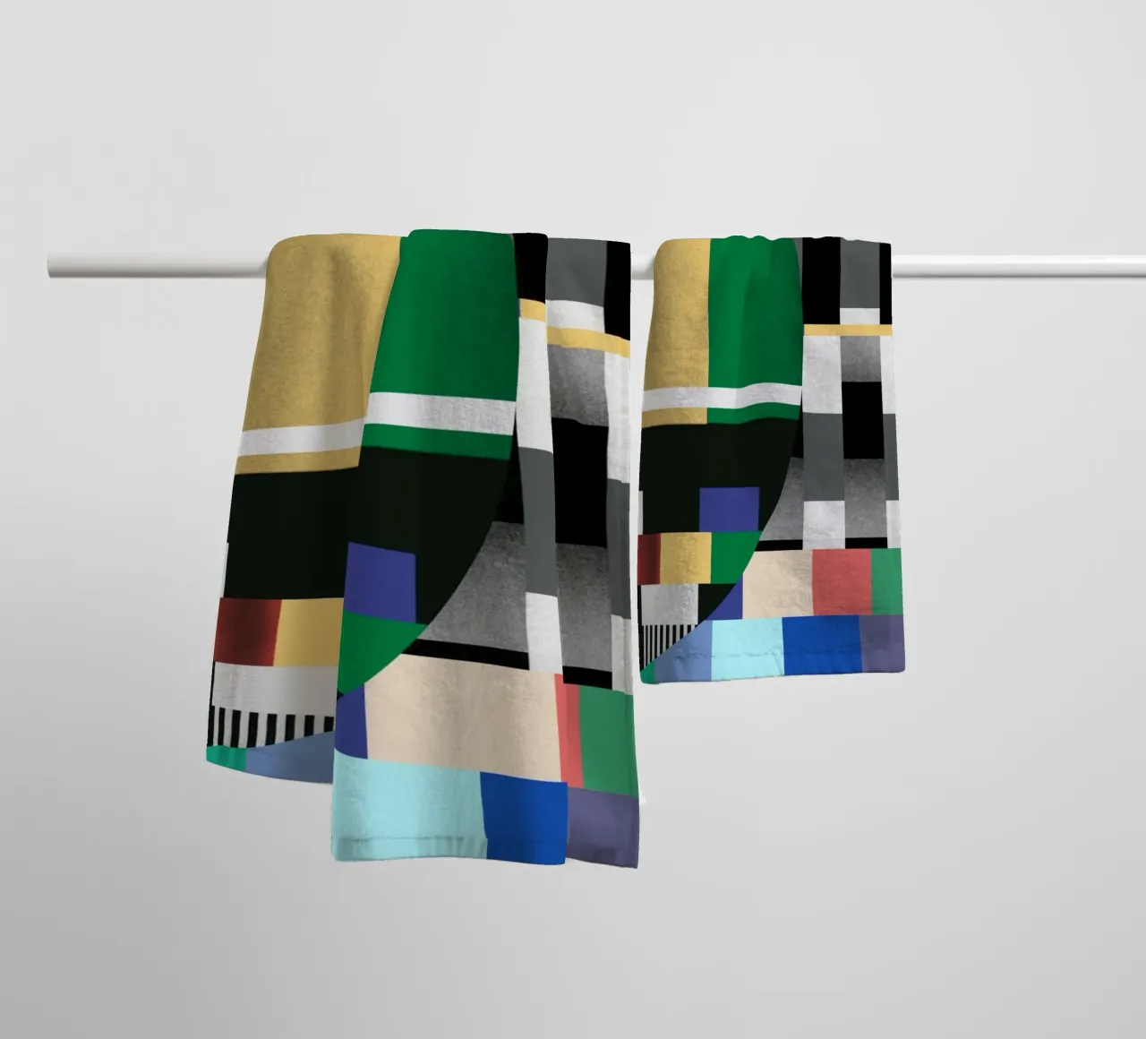 Modello Glitches 05 asciugamano da bagno da Little Dean