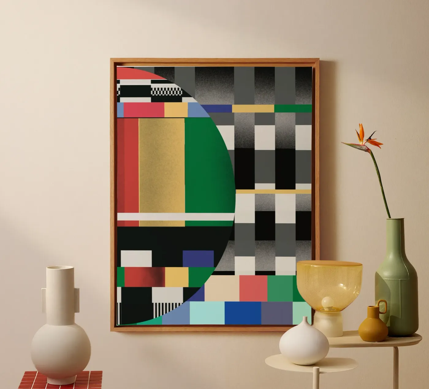 Glitches pattern 05 canvas by Little Dean