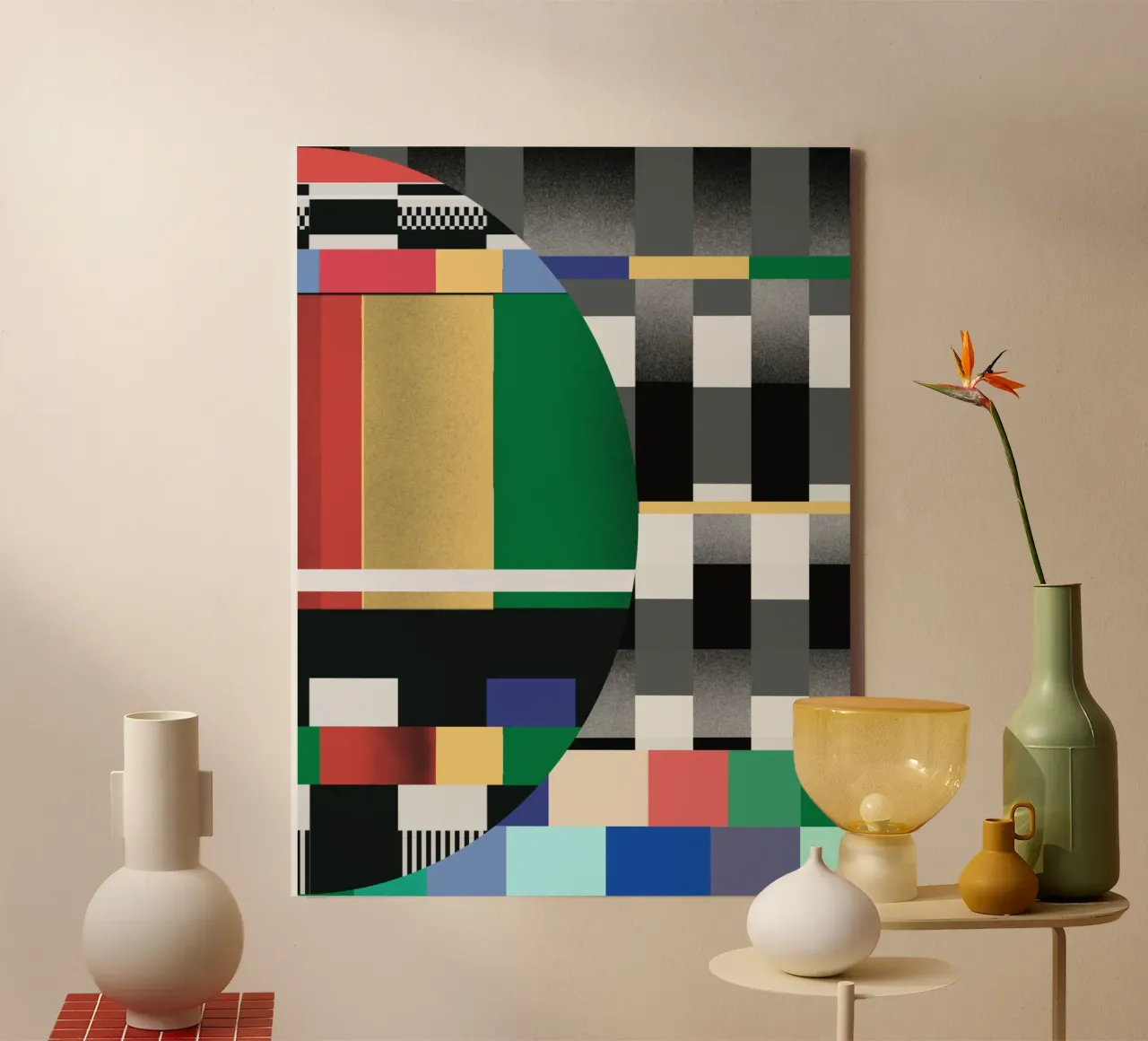 Glitches pattern 05 canvas by Little Dean