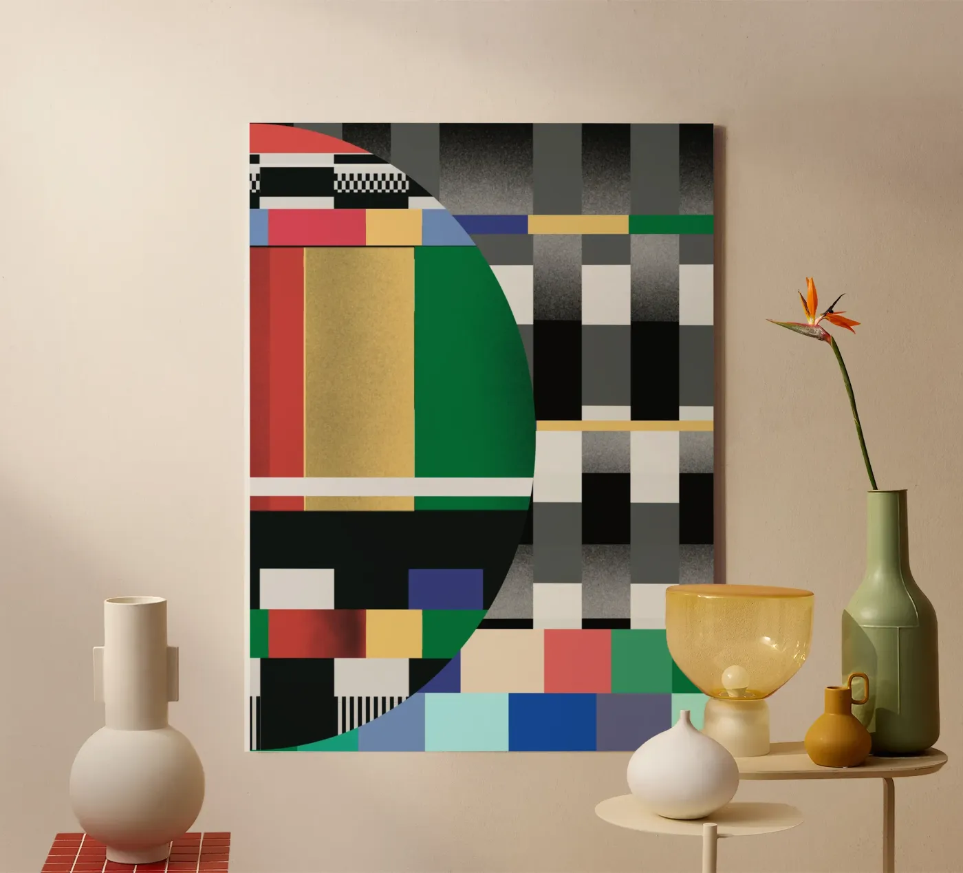 Glitches pattern 05 canvas by Little Dean