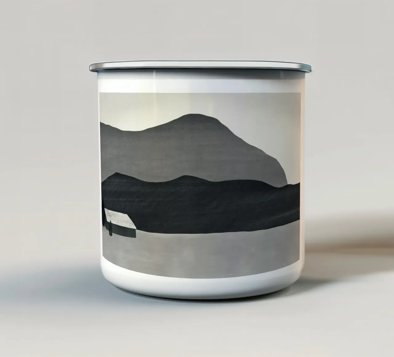 Cascina monocromatica tazza in smalto da Little Dean