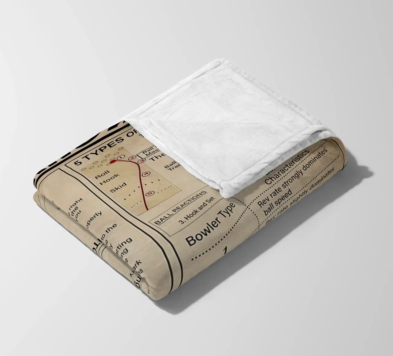 Poster sulla conoscenza del bowling coperta in pile da Maritiknowled
