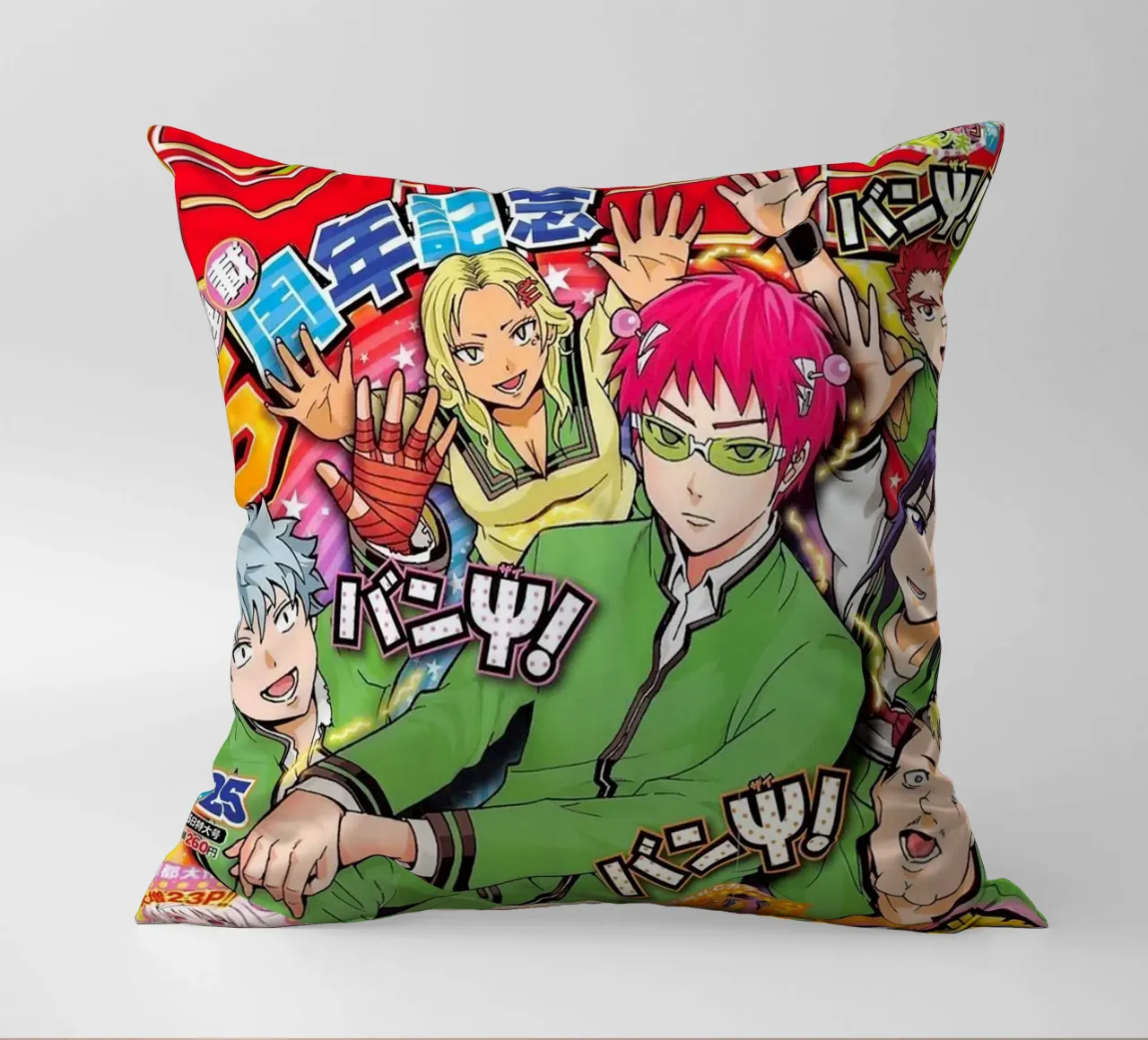 Saiki Kusuo decorative cushion by Waylons Studio