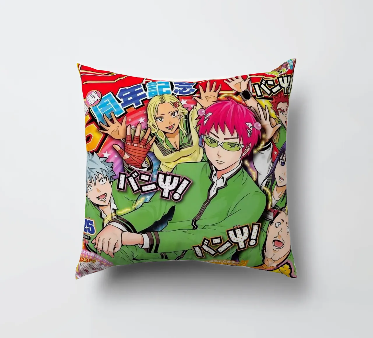Saiki Kusuo decorative cushion by Waylons Studio