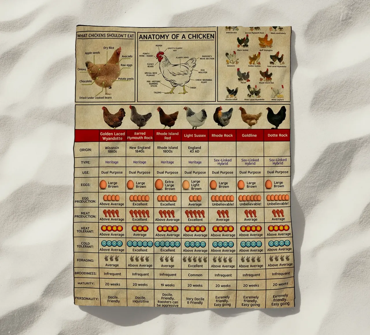 Poster sulla conoscenza dei polli telo mare da Maritiknowled