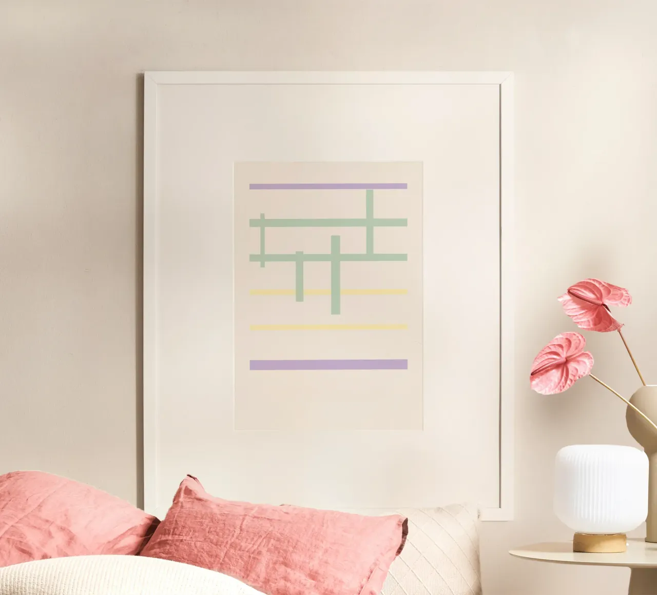 LINESCAPE poster con telaio in alluminio da Mosaic Dialogue