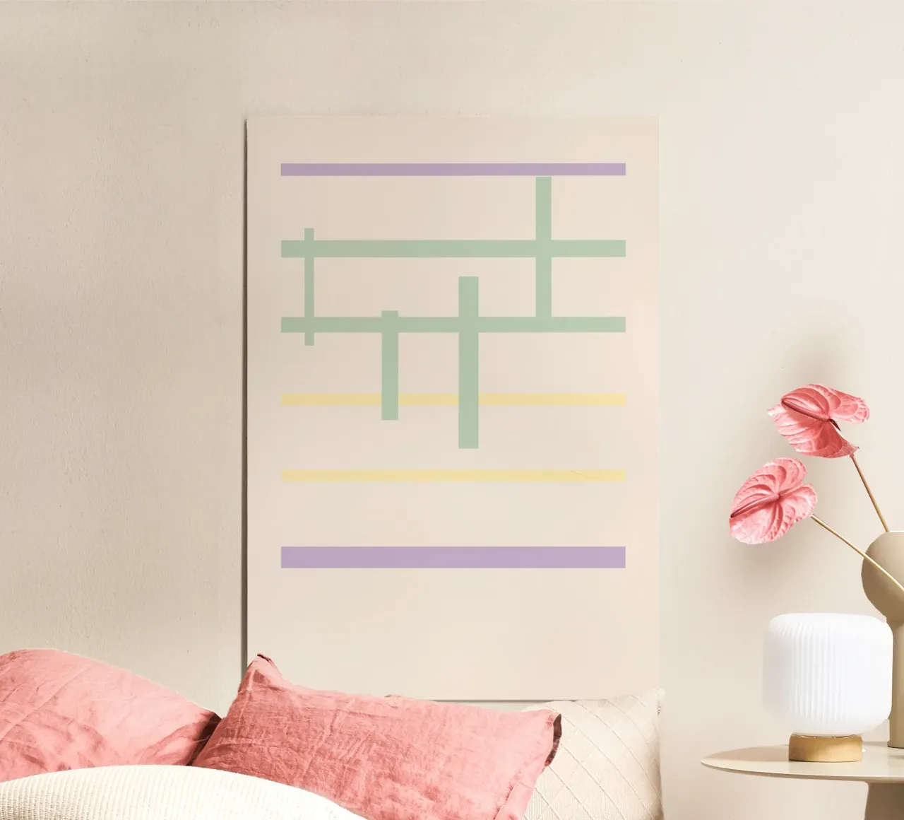 LINESCAPE poster con telaio in alluminio da Mosaic Dialogue