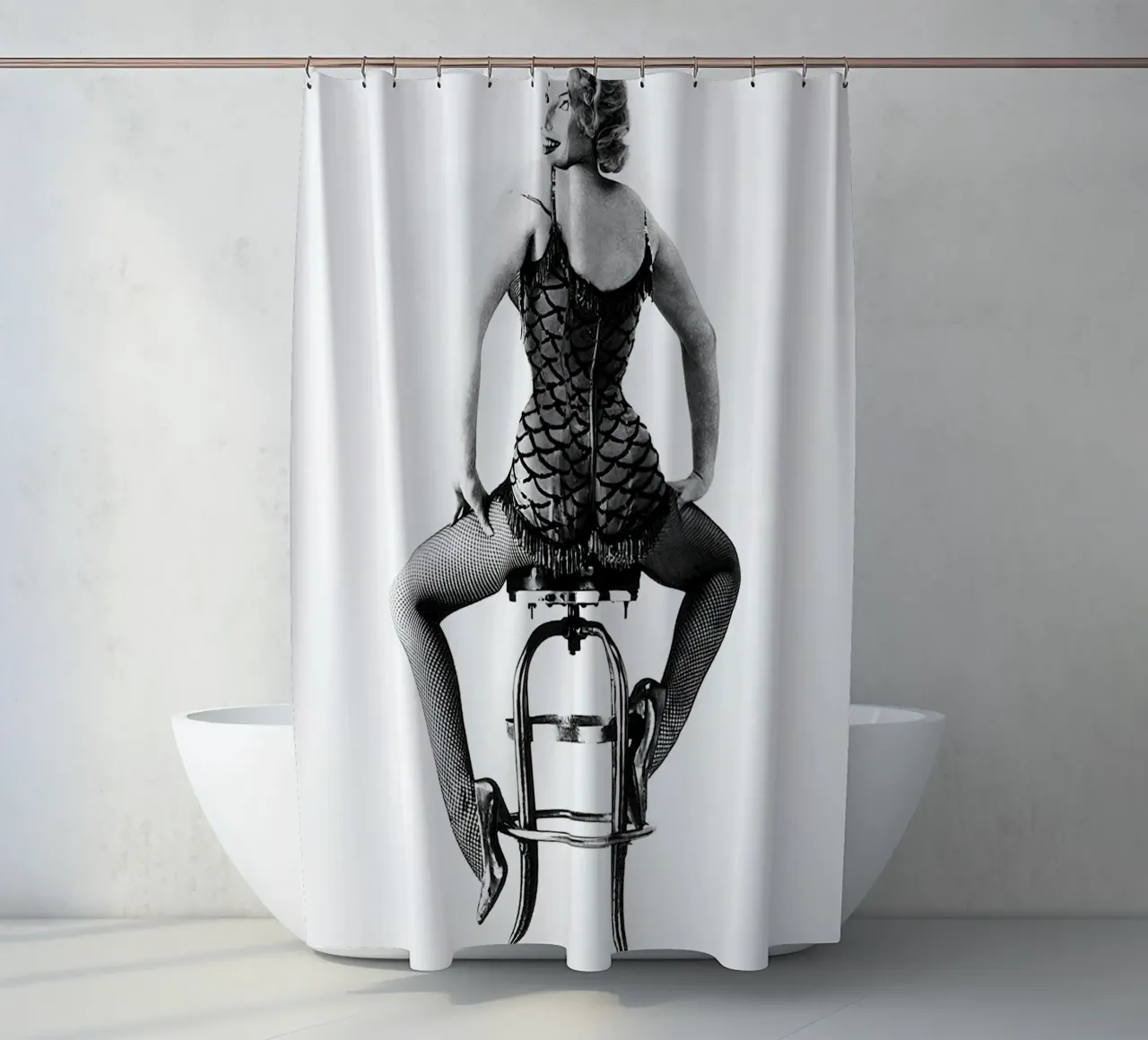 Marilyn Monroe vue de dos rideau de douche de Beth Pop Culture