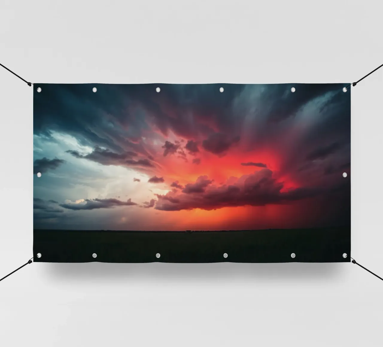 Un fondo que representa el cielo con colores complementarios lonas publicitarias de DesignDoodle