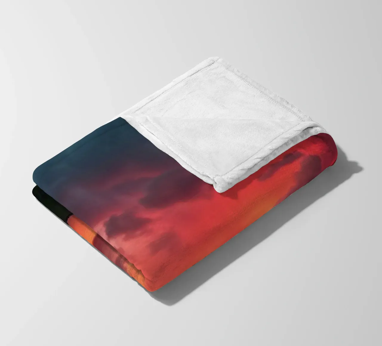 A background depicting sky with complimentary colors fleece blanket by DesignDoodle