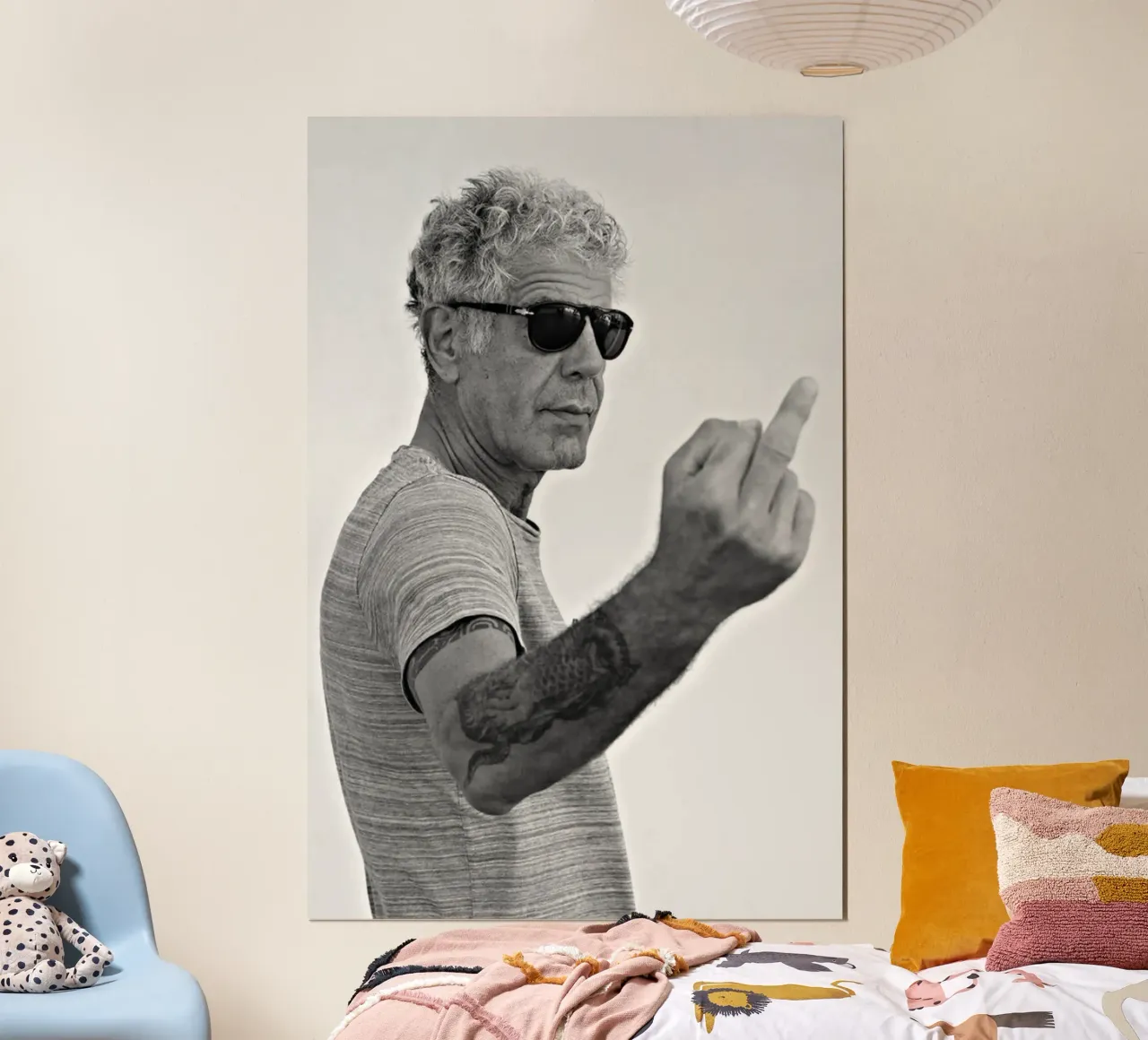 Dito medio Bourdain poster da Beth Pop Culture