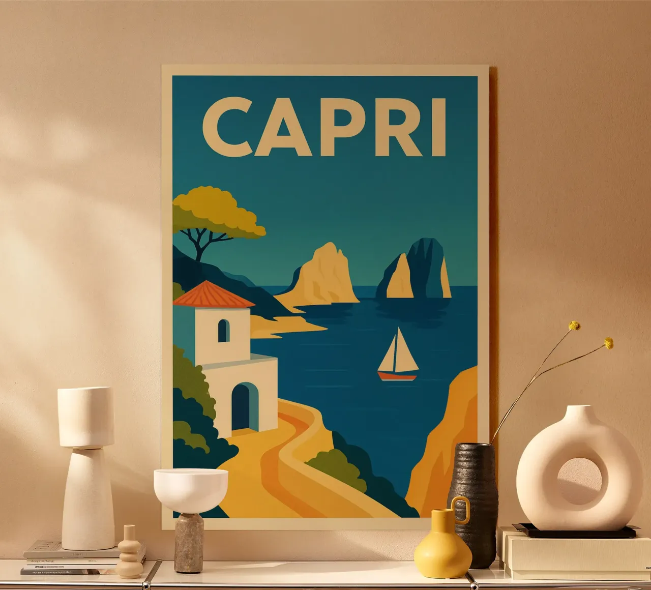 Capri Coastline plexiglass da Mosaic Dialogue