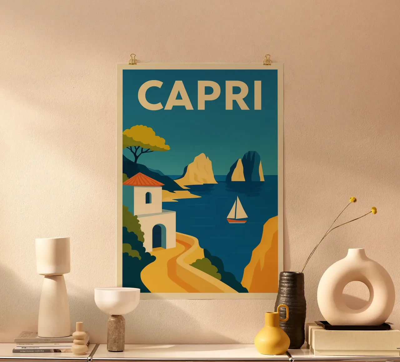 Capri Coastline carta hahnemühle da Mosaic Dialogue