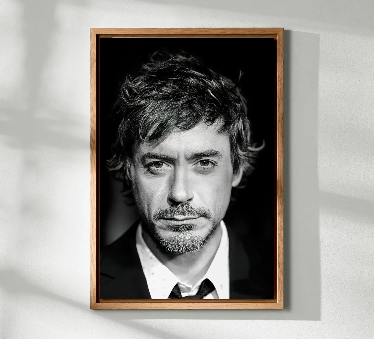 Robert Downey Jr Ritratto B&N alluminio dibond da Beth Pop Culture