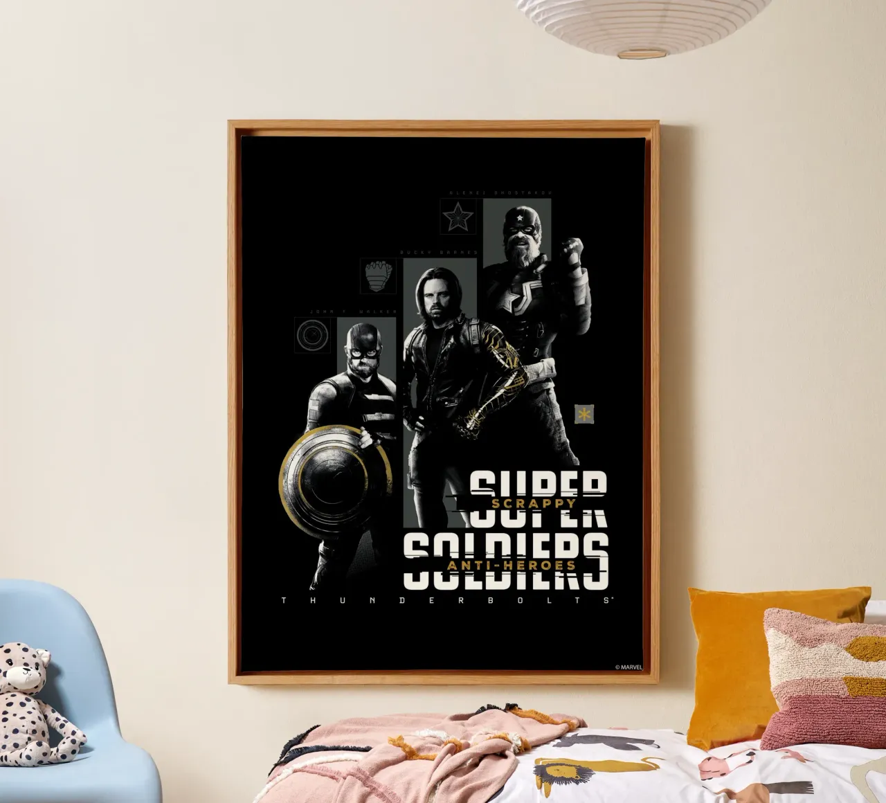 Thunderbolts* -  Scrappy Anti-Heroes canvas with Floater frame by MARVEL Designs by JUNIQE